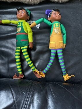 Green and Yellow Elf Plush Doll - Kids Stuffed Toy